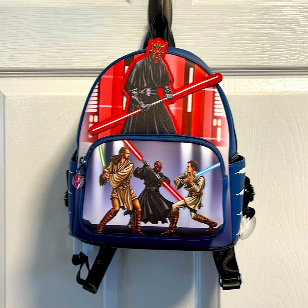 Star Wars Loungefly Mini Back pack Darth Maul New with tag Condition Glow in Drk